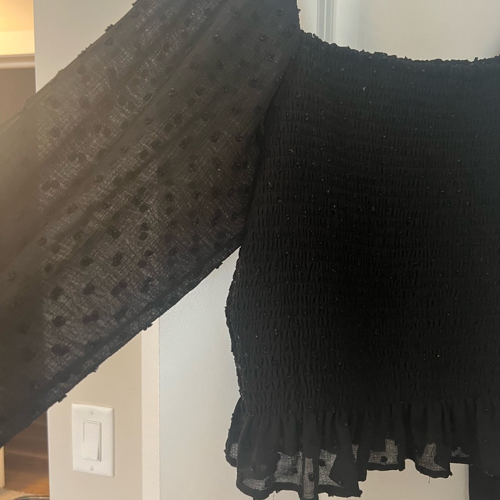 Polkadot drop shoulder fitted top - Picture 6 of 6